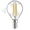 Лампа IEK LED7 7W E14 3000K шар филамент прозрачный