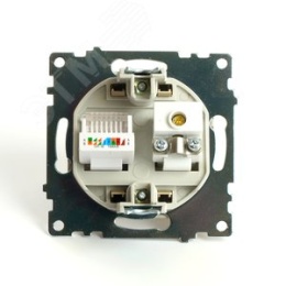 Розетка RJ-45 STEKKER GLS00-7106-08 TV+комп, золото, (механизм) серия КАТРИН